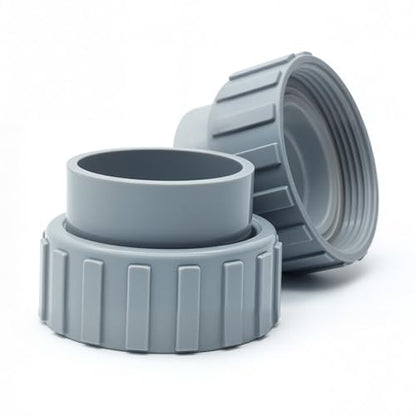 006723F, Connector Heater Flange with Nut Kits for Raypack Pool Heater Parts, 2″ PVC Connector & Nut Kit for R185A R265A R335A R405A Pool Heater (2 Pack) - size: 2 Pack