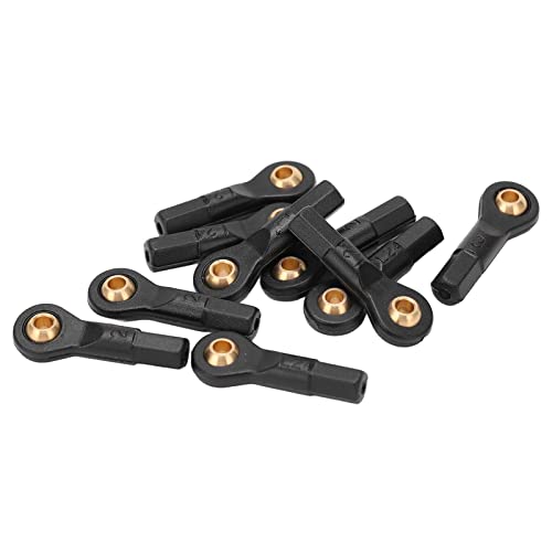 Alomejor 10pcs Rc Tie Rod End Adjustable Rc Ball Linkage Rod End Set 2.5mm Aperture Servo Links Tie Rod Set for 1/10 Rc Car