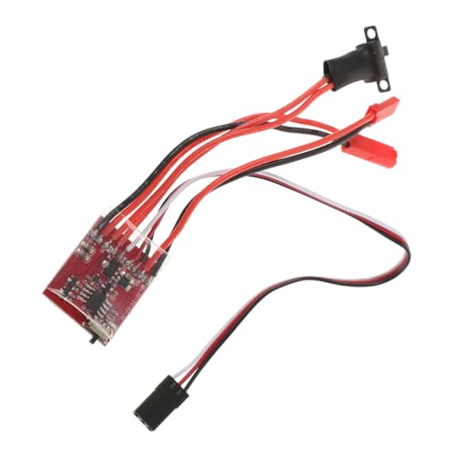 Cabilock Waterproof Dual Way Brushed ESC with Brake 30A Speed Controller for RC Boats and Cars Adjustable Button Switch High Performance Brushed ESC