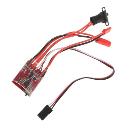 Cabilock Waterproof Dual Way Brushed ESC with Brake 30A Speed Controller for RC Boats and Cars Adjustable Button Switch High Performance Brushed ESC
