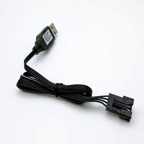 7.4V Li-ion and Lipo Battery Charger SM-4P Charger for RC Car RC Boat Gel Blaster USB Charging Cable (2PCS)