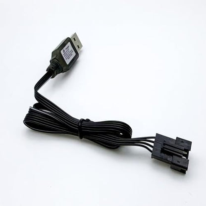 7.4V Li-ion and Lipo Battery Charger SM-4P Charger for RC Car RC Boat Gel Blaster USB Charging Cable (2PCS)
