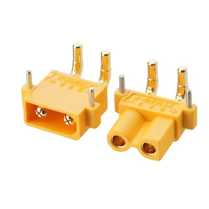 ELFCULB 10 Pairs Amass XT30PW Connectors,XT30 Male Female Connectors for Mini-UAV Robot (Yellow) - color: 10 Pairs XT30PW