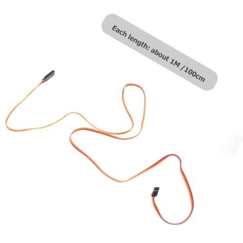 MERRYHAPY 10pcs 1m Servo Extension Lead Wire Cables for Futaba Sturdy Hard Plastic and Copper Wire Compatible Receiver Connection and Rc Car for Remote Control