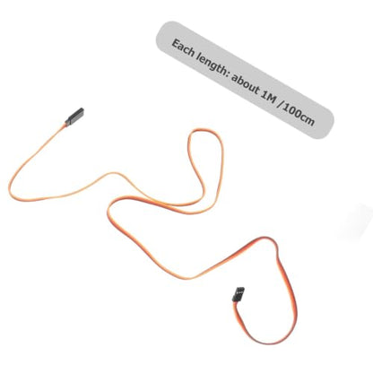 MERRYHAPY 10pcs 1m Servo Extension Lead Wire Cables for Futaba Sturdy Hard Plastic and Copper Wire Compatible Receiver Connection and Rc Car for Remote Control