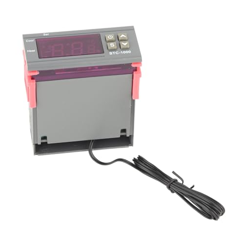 Digital Temperature Controller, STC 1000 Cooling and Heating Thermostat with Sensor, for Temperature Measurement and Control (12V) - style: 12V