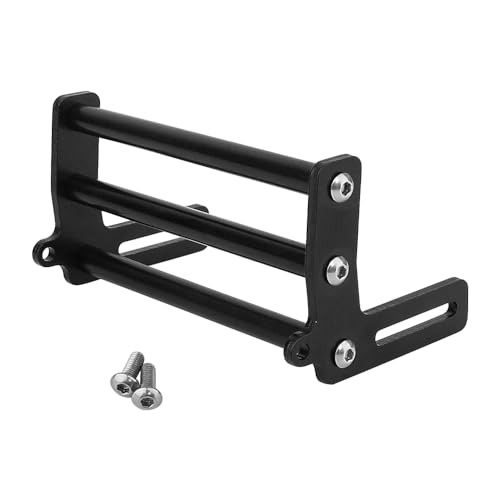 Aluminum Front Bumper Bull Bars for 1/10 RC Crawler Axial SCX10 TRX4 LCG Chassis FJ40 Dodge Power Wagon Cab Cliffhanger Body (Black) - color: Black