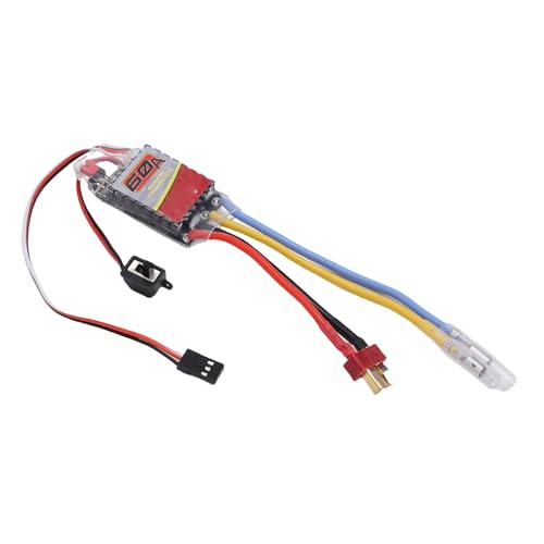 60A ESC Brushed Electronic Speed Controller, Fit for 540 550 380 370 RC Car Boat Motor, T Plug ESC for 1/16 1/12 /10 Electric RC Vehicles & Crawlers