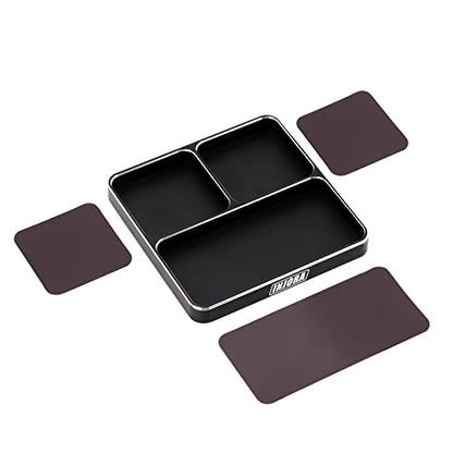 INJORA Screw Tray Nut Gasket Storage Tool for RC Car Boat Airplane Models,CNC Aluminium(Black) - color: Black