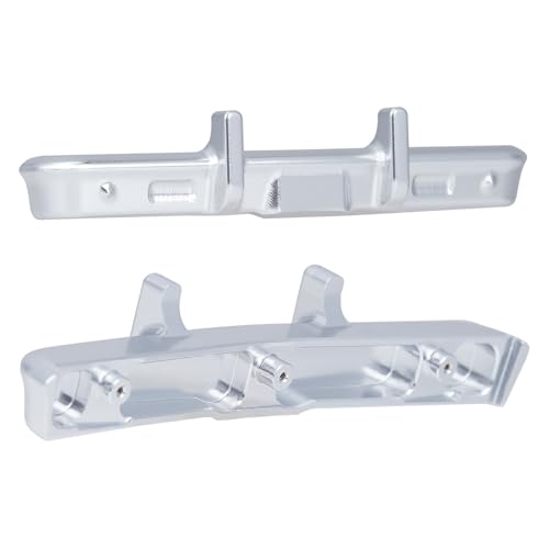 DJX Aluminum SCX30 Front & Rear Bumper for 1/30 Axial SCX30 Chevrolet K10 RC Crawler Car Upgrades (Silver)
