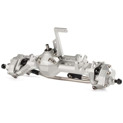 CNC Aluminum F10 Portal Axle Set with BTA Servo Mount, Front Rear Silver | with 30T 8T AR44 Style Gears, Pin to Pin Width 188mm, Work with Vanquish VS4-10 Phoenix and 1/10 Scale Crawler LCG Chassis - color: Silver