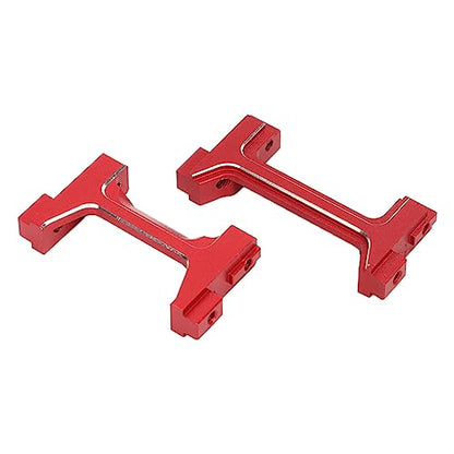 Srliya Aluminum Front and Rear Bumper Mounts Set RC Bumper Mount for 1/18 RC Crawler (Red)
