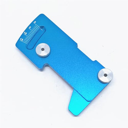 KingVal Metal Adjustable Ruler 15 Degrees RC Car Wheel Tire Camber Gauge Height Measuring Tool Compatible with 1/10 RC Car (Blue) - color: Blue