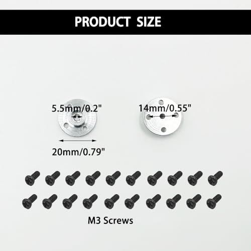 5PCS Aluminum Alloy Servo Arm Servo Horn 25T Standard Servo Disc with M3 Screws for RC Car Truck Boat Robot Helicopter DIY Model Toy Parts (Silver) - color: Silver