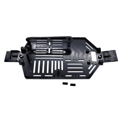 CNC Metal Chassis Body Frame Board for SG1603 SG1604 UD1601 UD1602 1/16 RC Car Spare Parts Accessories (Black)