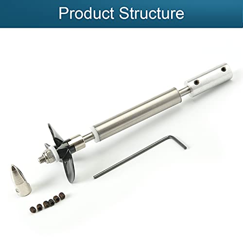 Heyiarbeit Drive Shaft Fit for 2.3mm Motor Shaft w Propeller and Universal Joint for RC Boat, L100mm Shaft, L50mm Sleeve, D36mm Propeller - size: 2.30MM