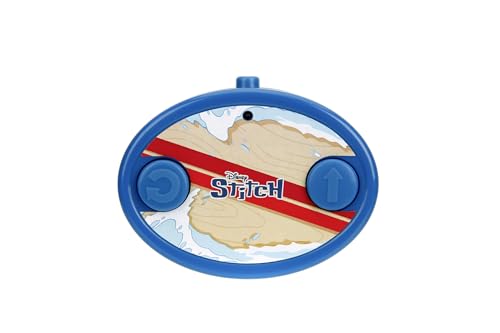 Jada Radio Control Stitch with Surfboard - 2.4 GHz - Straight Forward and Reverse Curve - 1 Channel - Integrated Figure - for Children from 3 Years - 25 cm - (253074009)