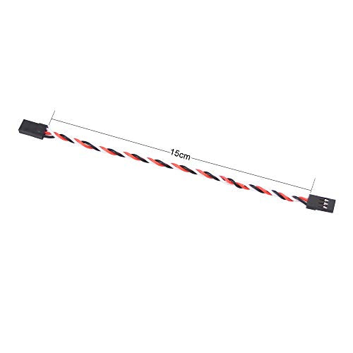 10pcs Servo Extension 30 Cords 26awg Cable 15cm Male to Male Twisted Wire for Futaba JR(C60-10)