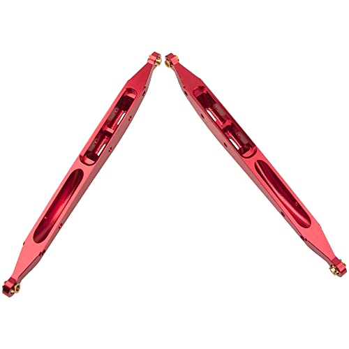 Metal Rear Trailing Arm Swing Arm Linkage Link Rod Pull Rod Compatible with Axial RBX10 Ryft 1/10 RC Crawler Upgrade Parts (Red) - color: Red