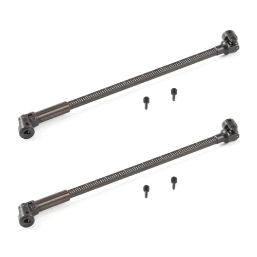 Alloy Steel SCX24 Cut to Length Driveshaft with D Shaped Input for Axial 1/24 RC Crawler Chassis (2pcs) - color: 2pcs