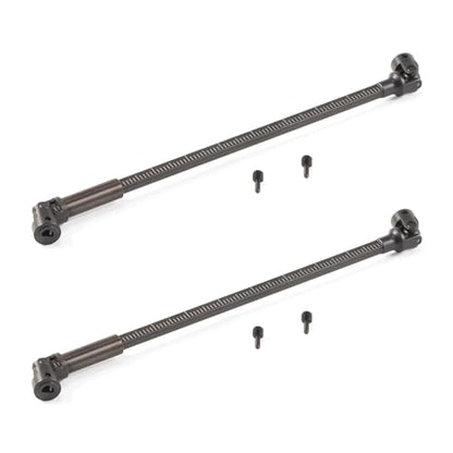 Alloy Steel SCX24 Cut to Length Driveshaft with D Shaped Input for Axial 1/24 RC Crawler Chassis (2pcs) - color: 2pcs