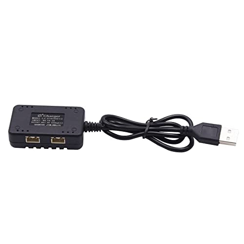 Blomiky 2-in-1 2S 7.4V 1000mA Li-ion/Li-po Battery Balance Charger Cable for RC Boat Airplane Helicopter Trucks Cars 2S Lipo Battery 7.4V 1 to 2