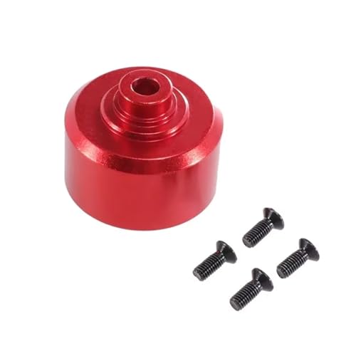 RC Cars Parts For MJX 1/10 Metal Differential Case 10208 For Mini Monster RC Truck Upgrade Or Repair Replacement Parts(Red) - color: Red