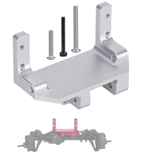 SCX10 III Servo on Axle Mount, AR45P Portal Axle 4-Link Suspension for 1/10 RC Crawler Car SCX10 III Aluminum Alloy Upgrade Parts (Silver) - color: Silver