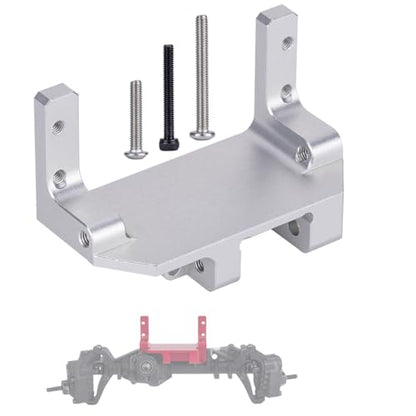 SCX10 III Servo on Axle Mount, AR45P Portal Axle 4-Link Suspension for 1/10 RC Crawler Car SCX10 III Aluminum Alloy Upgrade Parts (Silver) - color: Silver