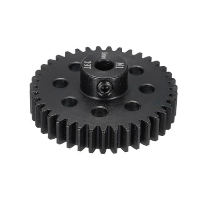 MECCANIXITY Steel M1 Gear Set 39T 5mm Shaft Motor Gears for RC Vehicles Truck Drift Car Part, Black - size: 39T