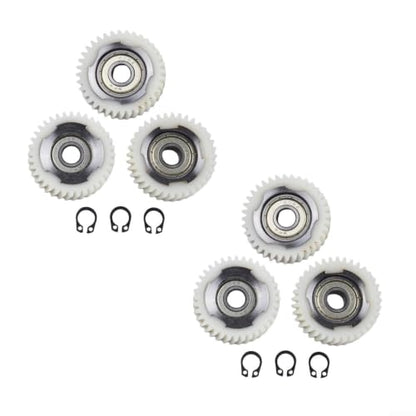 6PCS 36T Nylon Planetary Gear Set for E-Bike Hub Motor, Straight Gear with 608 Bearing, Wear Resistant Electric Bicycle Transmission Parts, Lightweight Replacement Components(Straight Gear)