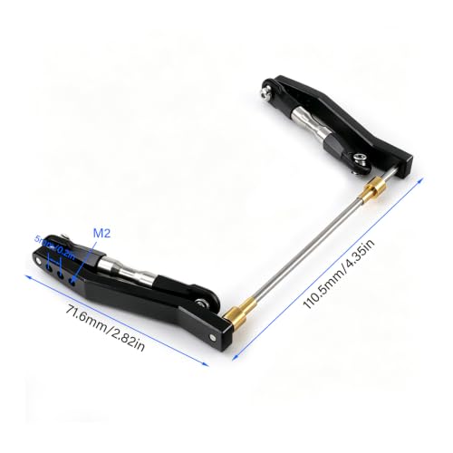 Metal Rear Sway Bar Anti-Roll Kit for 1/10 RC Rock Crawler (Black) - color: Black