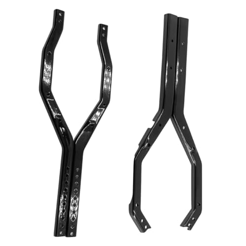 RC Upgrade Parts for Axial for Scx10 III 1/10 Upgrade Parts Rc Crawler Car Accessories Heavy Duty Wheelbase Adjustable Metal for Chassis Frame Rail Set(Black) - size: Black
