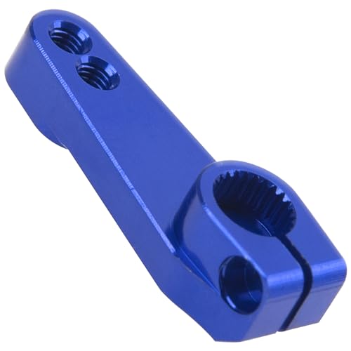 ShareGoo 3Pcs Metal 25T Servo Horn 25 Teeth Steering Servo Arm M3 Threads Compatible with Futaba Savox Power HD HSP Servos Motor Fit for 1/8 1/10 RC Off Road Crawler Drift Car Boat (Blue) - color: Blue