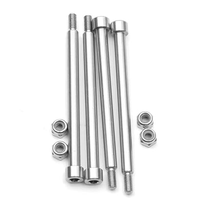 Compatible with Traxxas for XMAXX 1/5 RC Car Upgrades Parts Accessories 4Pcs Steel 4X56mm Threaded Hinge Pins A-arm Pins 70510 & M3 Nut RC Repair Parts