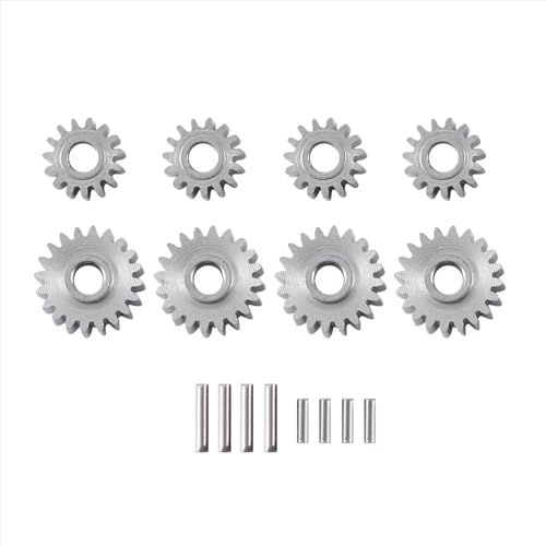 RC Models For FMS For FCX24 1/24 RC Crawler Car Upgrade Parts 8Pcs Overdrive Steel Portal Axle Gear Set 20T 15T Model Accessory Assemble