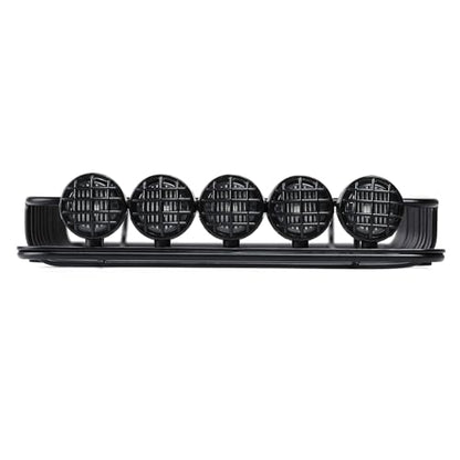 INJORA RC 1/10 Metal Roof Rack Luggage with 5 LED Set for 1/10 RC Crawler Car TRX-4 Axial SCX10 90046 SCX10 III AXI03007（Black）