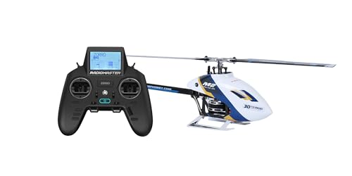 OMPHOBBY M2 EVO MK2 Ready To Fly RC Helicopter Outdoor Dual Brushless Motors Direct-Drive 6CH Remote Control Helicopters for Adults, 3D RC Plane with Remote Control Mini Drone RTF White