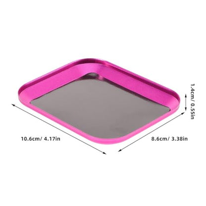 Outanaya 2pcs Aluminum Alloy Magnet Tray Parts Holder for Model Building Repair Tools Efficient Storage