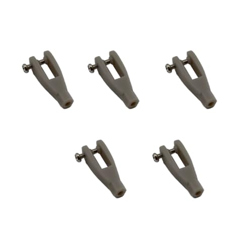 5PCS RC Airplane Servo Linkage Rod Clevis Coupler U-Shaped Nylon Clamp with Screws for RC Plane Helicopter DIY Model Aircraft Pushrod Connecting Part (for 2.5mm Rod Gray) - style: For 2.5mm Rod Gray