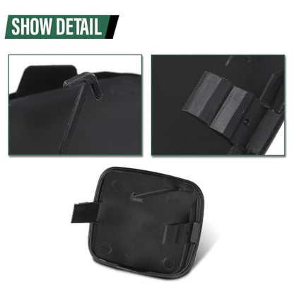 LQI Front Bumper Tow Hook Eye Cover Pair Fit LX RX400h 2006-2008 | 52128-48901，52127-48903, 5212848901，5212748903 Black Left and Right - size: Front | Fit LX RX400h 2006-2008