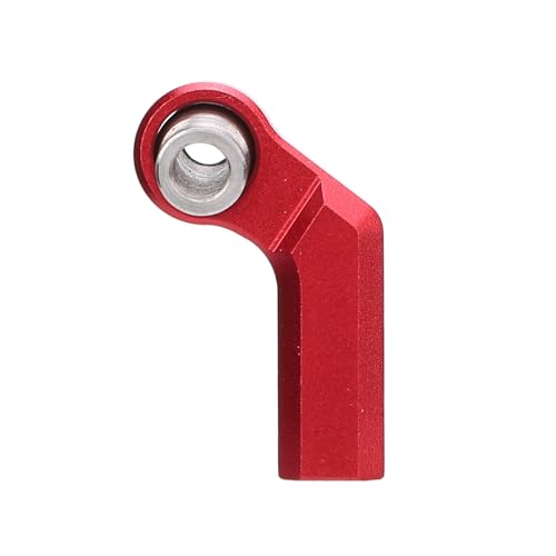 RC Link Rod End Alloy M4 Curved CW 7mm Ball Joint Head Set 4 Pack High Precision Durable Replacement Parts for 1/10 Scale Model Cars (Red) - color: Red