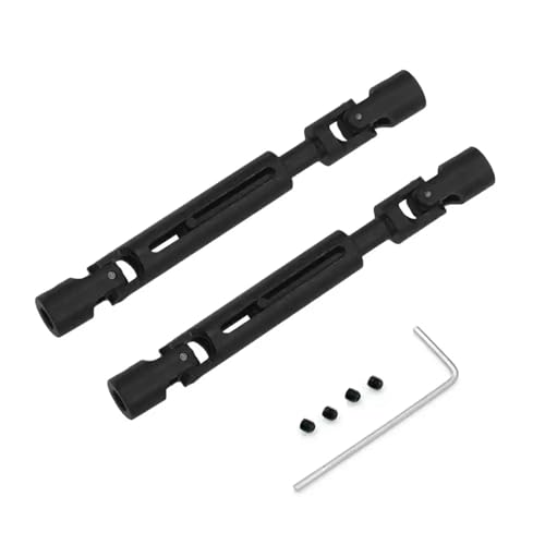 RC Car Transmission Shaft for MN 78 82 168 Metal Drive Shaft Universal Joint Rc Accessories Rc Car Parts Transmission Shaft Dog Bone Replacement Driveshaft(Black) - size: Black