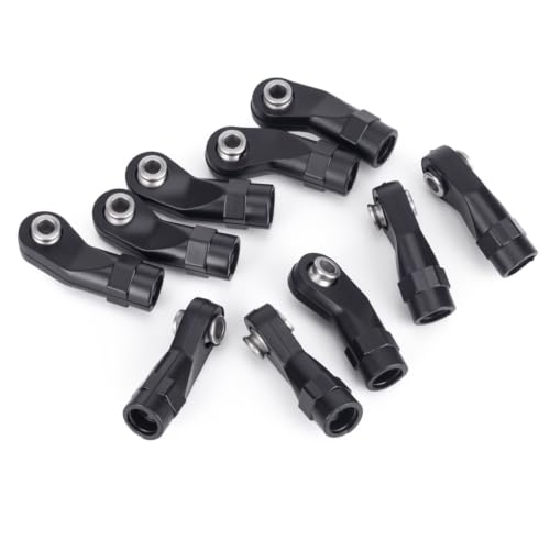 20Pcs RC Linkage Rod Ends,M3 Ball Joint Head Set for Traxxas TRX-4 Axial SCX10 HSP 90046 90047 1/10 RC Crawlers Car Upgrade Parts (20pcs Bent B) - style: 20pcs Bent B