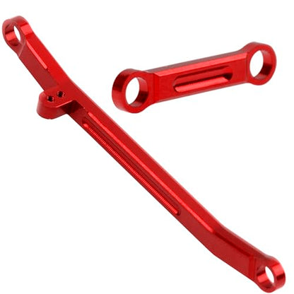 ShareGoo Aluminum Servo Mount Servo Horn w/Steering Link Set Upgrade Parts Compatible with Emax ES08MA II Servos Axial SCX24 1/24 RC Crawler (Red) - color: Red