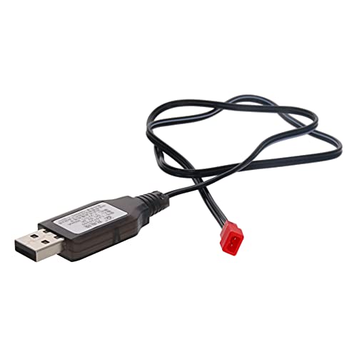 2Pcs JST-2P USB Charging Cable for RC Car 7.2V 250mA Ni-MH Ni-CD Battery,Aicosineg