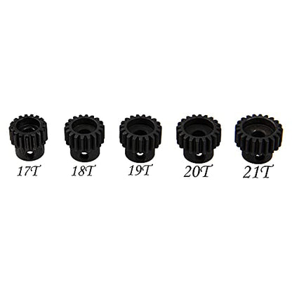 5Pack ShareGoo Steel 32P 5mm Pinion Gear Sets 17T 18T 19T 20T 21T fit 5mm Shaft Compatible with HPI Kyosho Losi Axial Traxxas Tamiya 1/8 1/10 RC Car Monster Truck Buggy