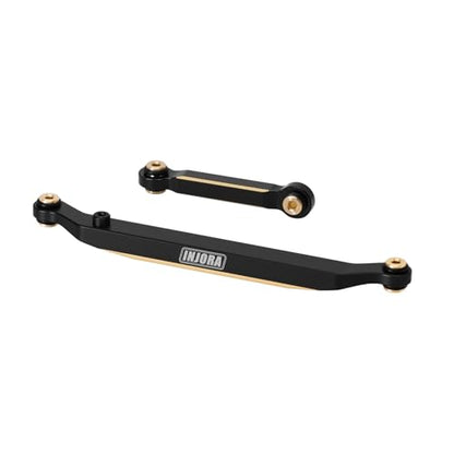 INJORA Black Brass Steering Links 14g for 1/24 RC Axial SCX24 Upgrade - color: Black