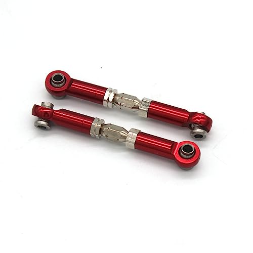 Upgrade Aluminum Alloy Spare Parts Full Set RC Car Accessories Fitting for Hyper Go H16BM H16GT H16DR MJX 1/16 JC16EP Brushless High Speed Trucks (RED,16431 Steering Rod) - size: 16431 Steering Rod