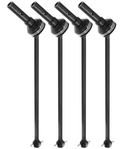 Drive Shaft CVD Upgrades Part for 1/8 Sledge 4WD #95076-4, 4pcs Front Rear Harden Steel #45 Upgrades Parts Hop-up for 1/8 4WD Sledge Monster Truck 95076-4,Black